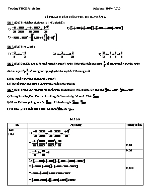Đề tham khảo kiểm tra học kì II môn Toán Lớp 6 - Năm học 2019-2020 - Trường THCS Minh Đức